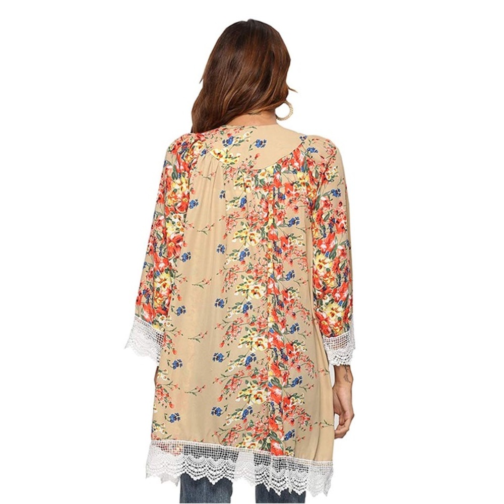‘BOHO’ Floral Kimono Cardigan - Picture 3 of 3